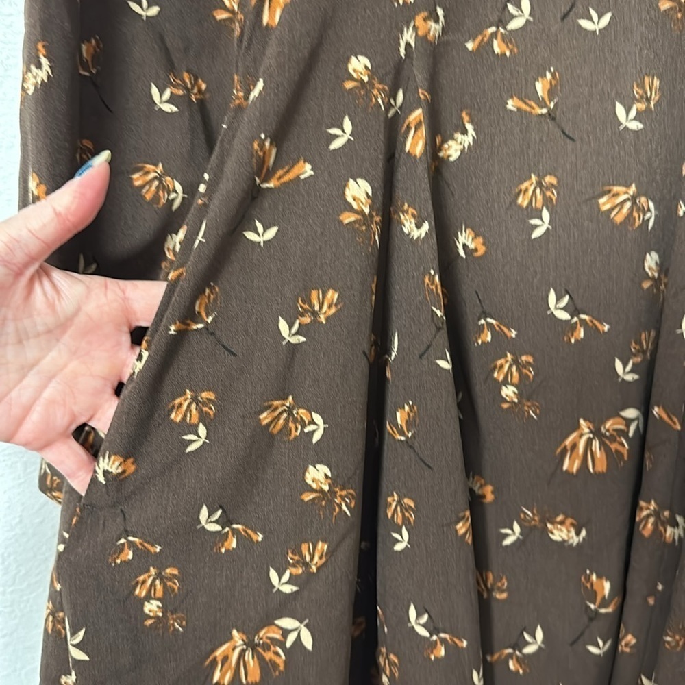 Moussy Brown Floral Midi Dress - Picture 8 of 16